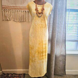 Universal Thread NWT Yellow Tie-Dye Maxi Dress w/ Side Slits | Boho | Size XXL